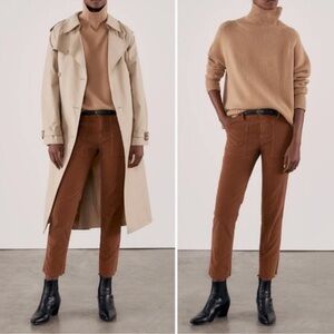 Nili Lotan Jenna Corduroy Pants in Maple Brown Size 0